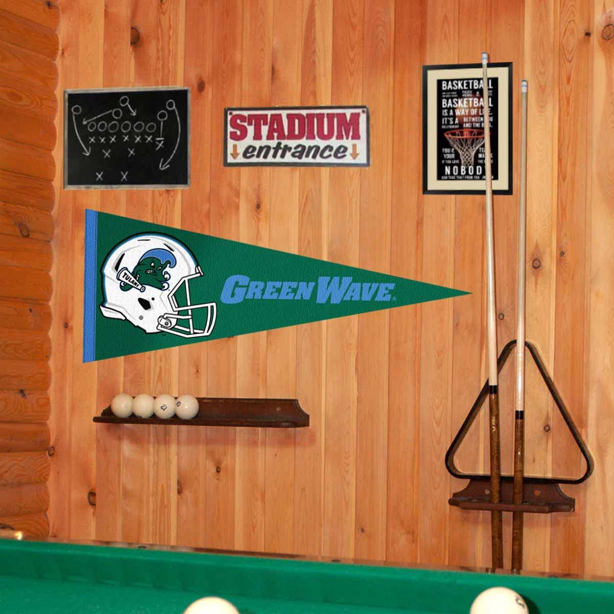 College Flags & Banners Co. Tulane Green Wave Football Helmet Pennant Flag