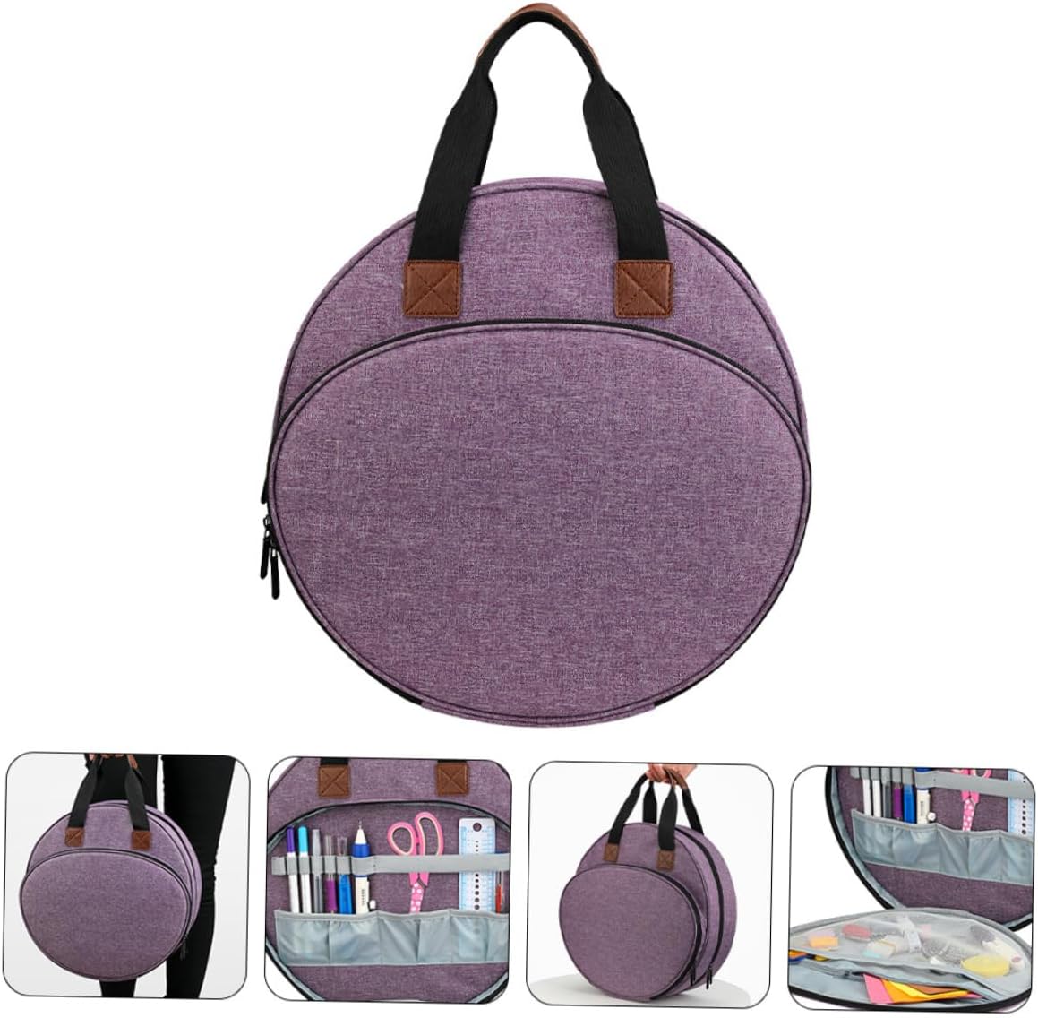 Gogogmee Multifunctional Embroidery Kit Storage Bag Durable Craft Tote for Organizing Hoops Floss and Accessories Cross Stitch Enthusiasts and Beginners