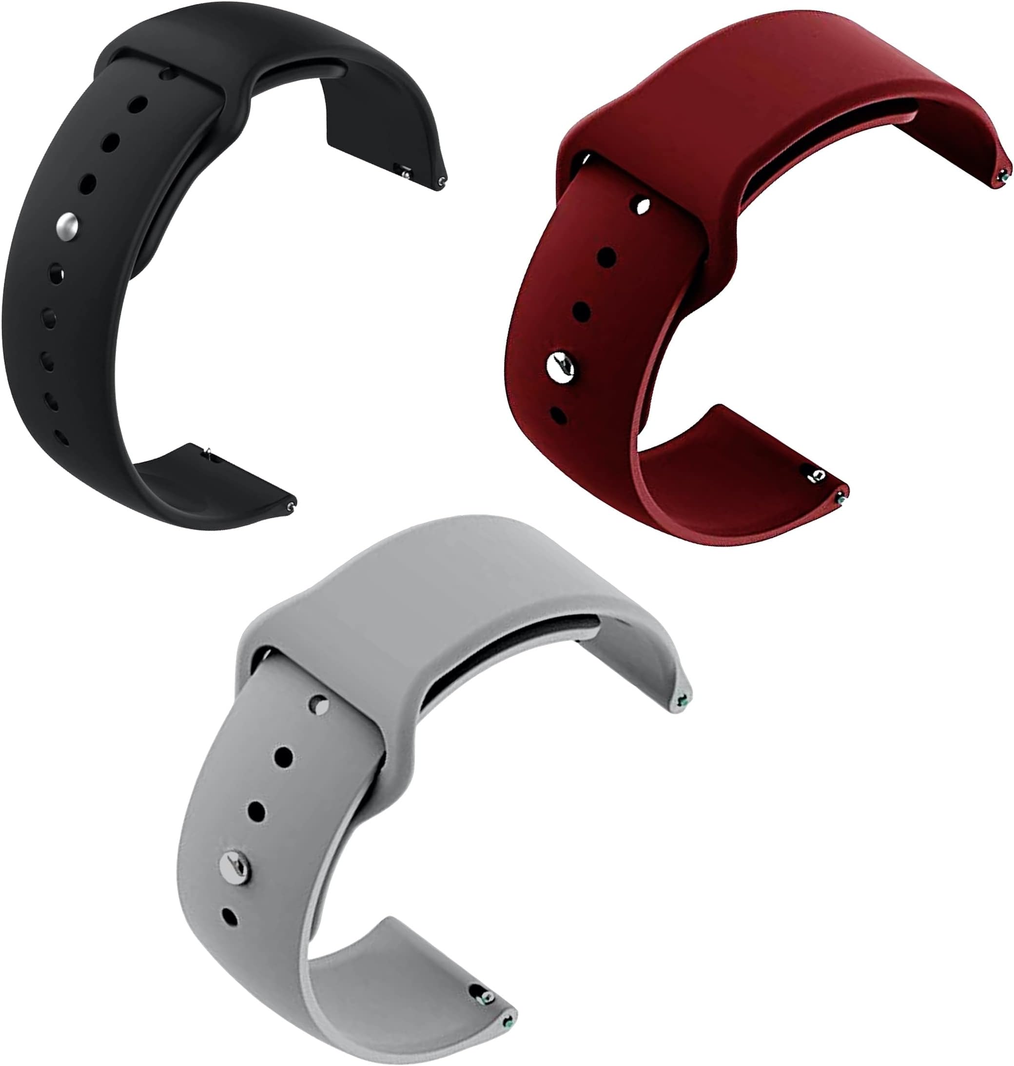 Soft Silicone Strap Replacement Band for Apple || Realme || Boat || Noise || Fireboltt || Amazfit || Samsung || Oneplus Smart Watch Straps