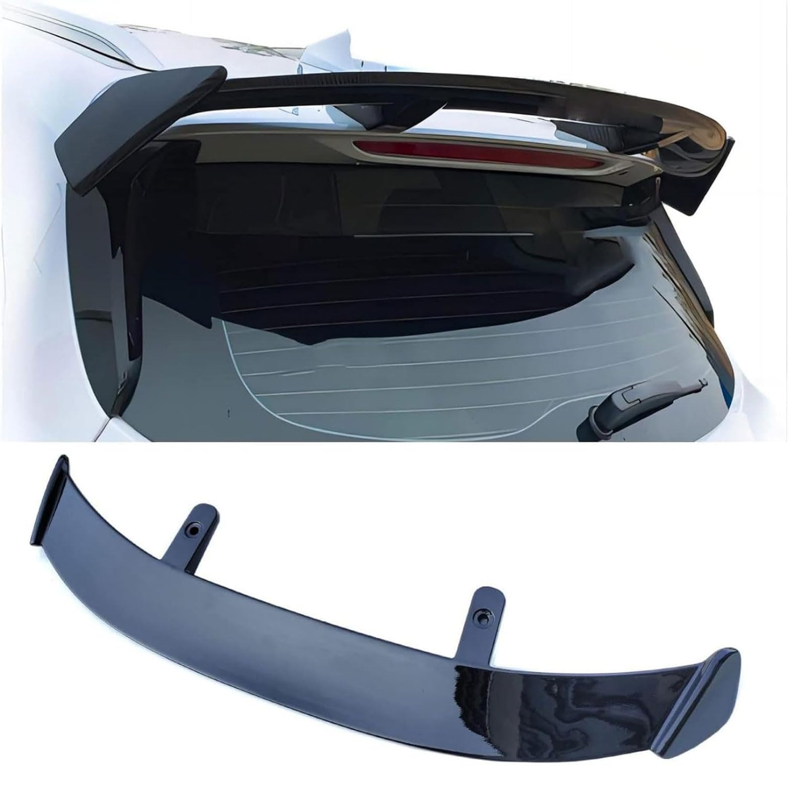 Car Rear Trunk Spoiler for Suzuki Twin Dzire Celerio S-Presso Xbee Ertiga 2006-2024 2025, Tailfin Tail Fin Tailgate Bumper Diffuser Spoiler Styling Accessories,Gloss Black, normal