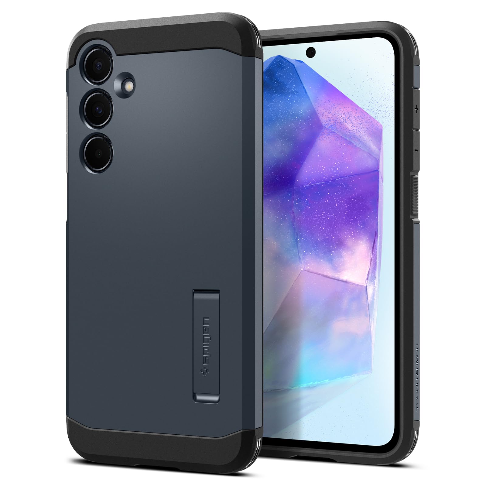 Spigen Tough Armor designed for Samsung Galaxy A55 5G case cover (2024) with Extreme Impact Foam - Metal Slate