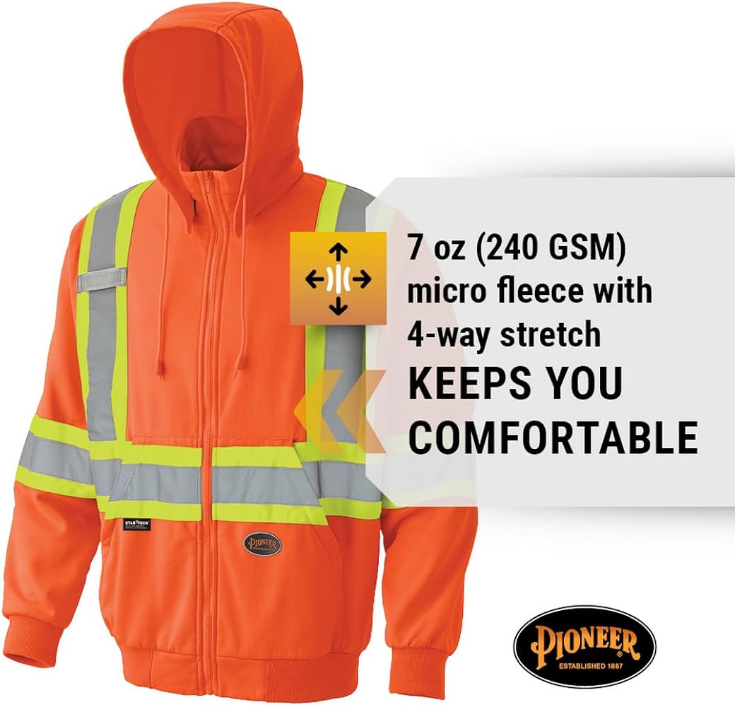 Amazon.com: Pioneer V1060550-L High Visibility Safety Hoodie