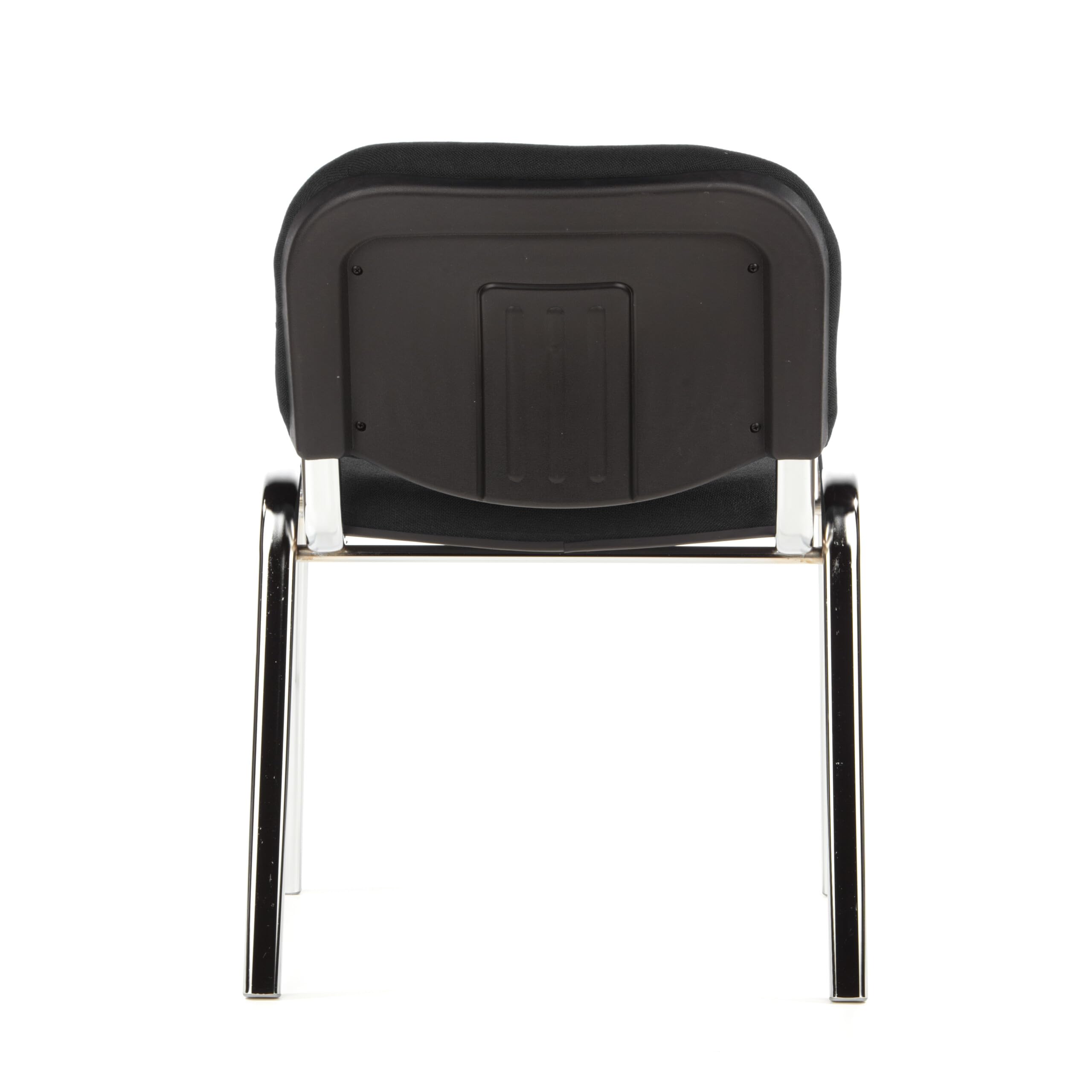 hjh OFFICE 704200 chaise visiteur, chaise de conférence XT 600 C en noir sans accoudoirs, siège empilable par 4, dossier capitonné, siège à 4 pieds, idéal pour les salles de réunion et salles d'attente