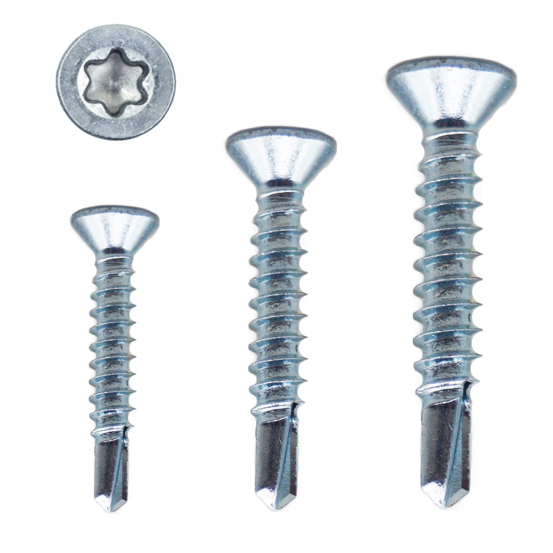 Bohrschrauben Ø 2,9-6,3 Stahl verzinkt 7504 P selbstschneidend Senkkopf TX Torx (25, 3,9 x 25 mm)