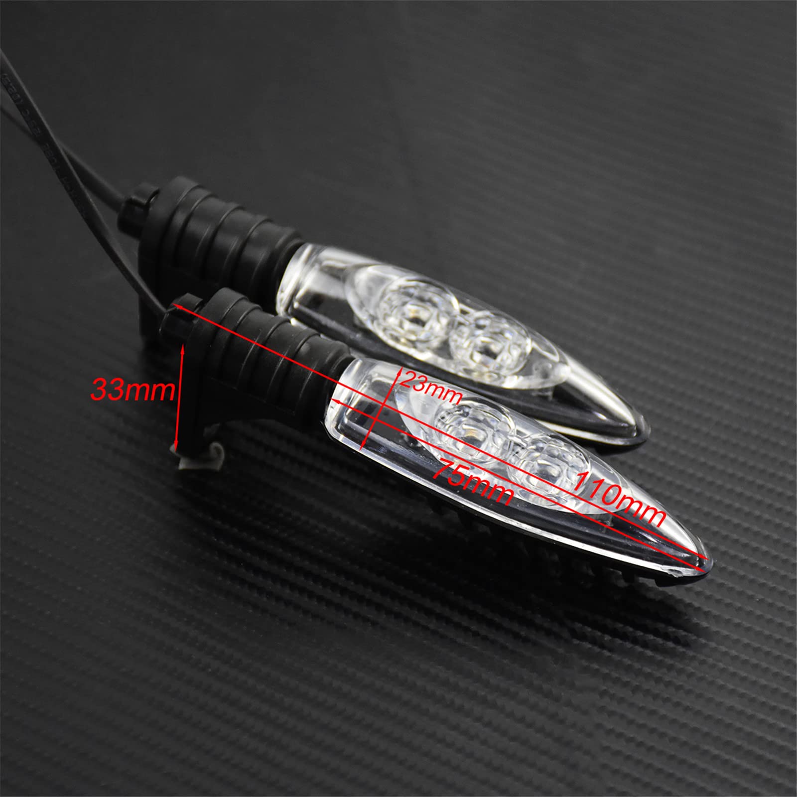 2pcs For BMW S1000RR / S1000XR Motorcycles LED Turn Signal Light, Short