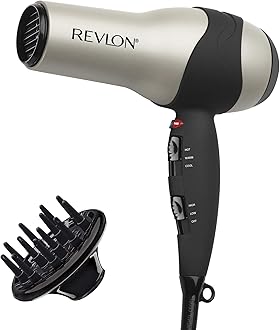 REVLON Turbo Hair Dryer | 1875 Watts of Maximum Shine, Fast Dry (Silver)