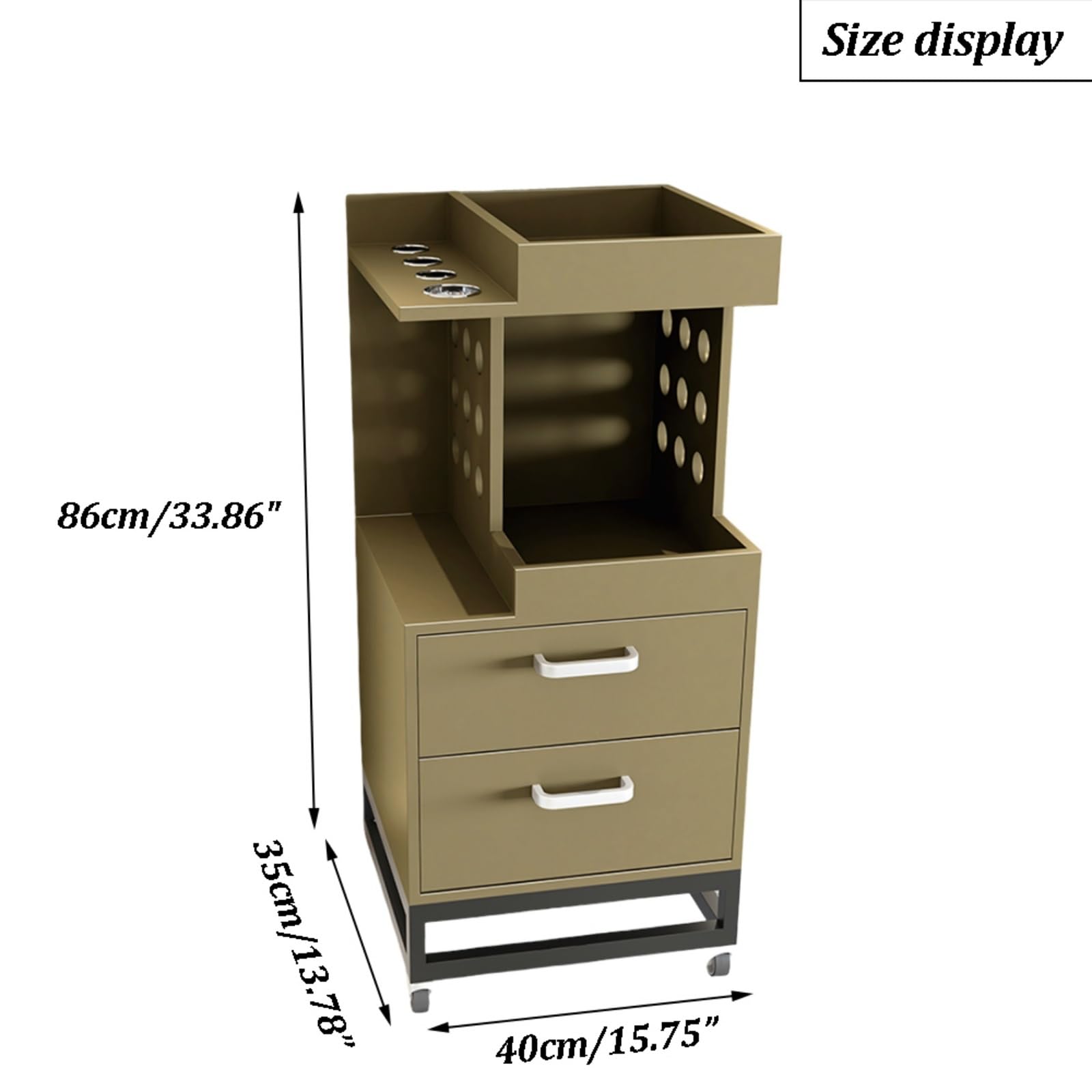 Carrello portaoggetti per parrucchiere, carrello mobile per postazione da salone,custodia per trucco mobile,postazione per strumenti parrucchiere con cassetti e porta asciugacapelli(Red)