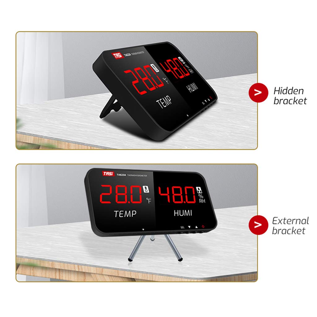 Monitor de temperatura y humedad, termómetro higrómetro, termómetro digital, sensor de humedad para el hogar, oficina, higrómetro de 13 pulgadas