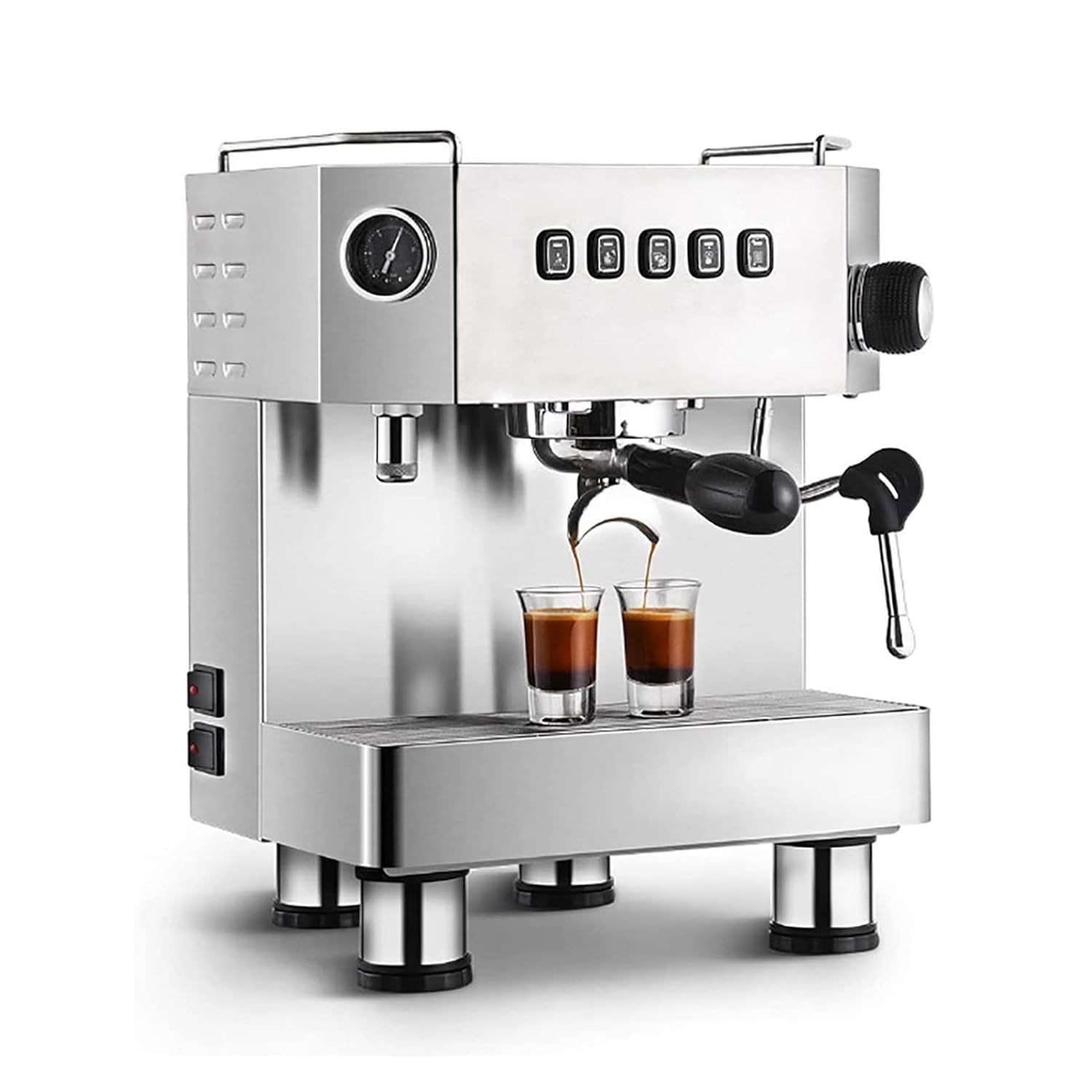 Coffee Maker All in One Espresso Machine Coffee Grinder Milk Steamer and Frother Removable Parts for Easy Cleaning