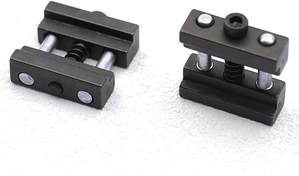 2-Pack Steel Milling Machine Vise Quick Clamp Work Stop Tool, Fits Mill Vises with 1/2-1" Jaws Fractal Vise