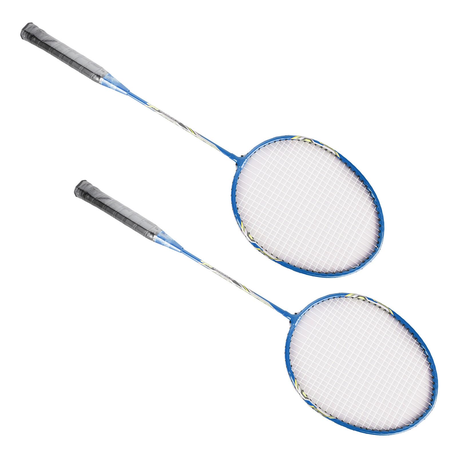 CHICIRIS LEIJIAER Raqueta de Bádminton Juego de 2 Raquetas de Bádminton de Entrenamiento de Aleación de Hierro con Bolsa de Almacenamiento de Agarre Cómodo de Rebote Rápido para 2 Jugadores Práctica