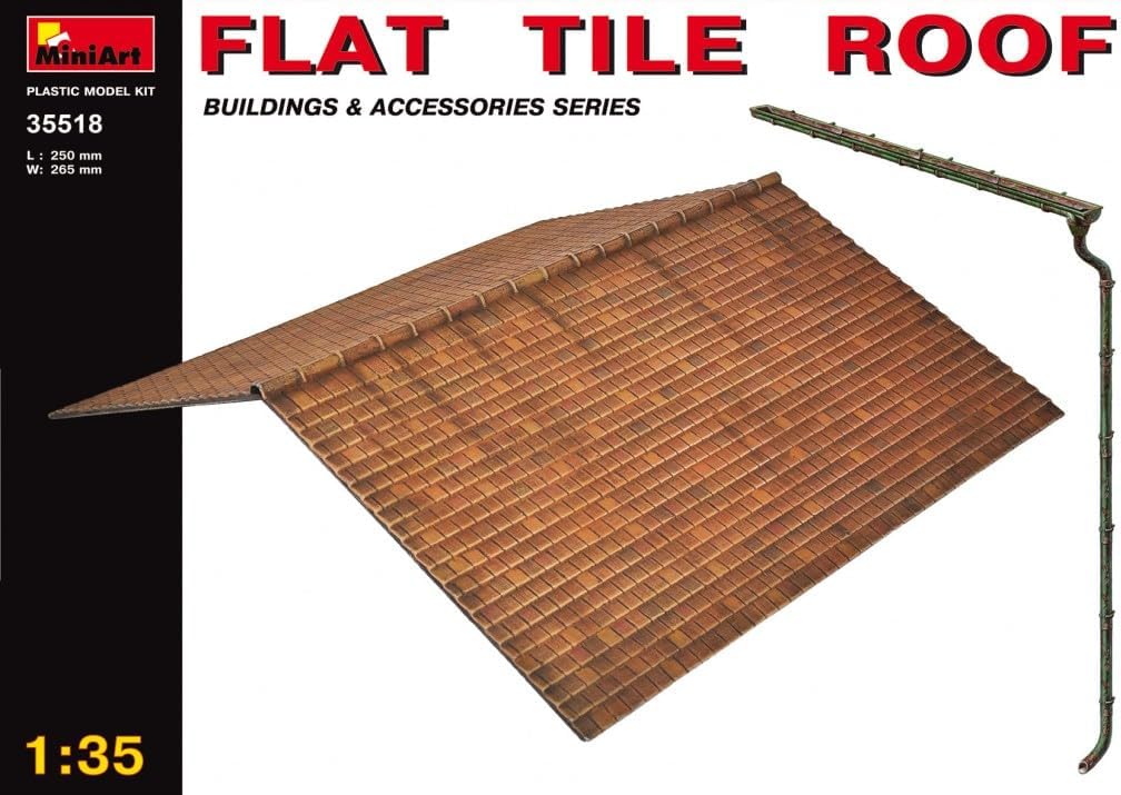 MiniArt 1:35 Scale Flat Tile Roof Plastic Model Kit