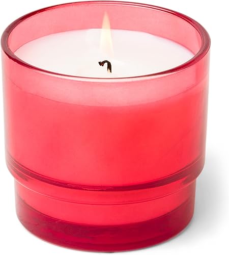 Paddywax Candles Al Fresco Collection, vela perfumada naturalmente, 7 onzas, rojo, vainilla de palo de rosa