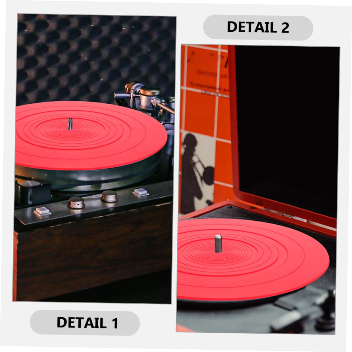 Tappetino in Silicone Antistatico Protezione Delicata per Dischi in Vinile 2 Pezzi