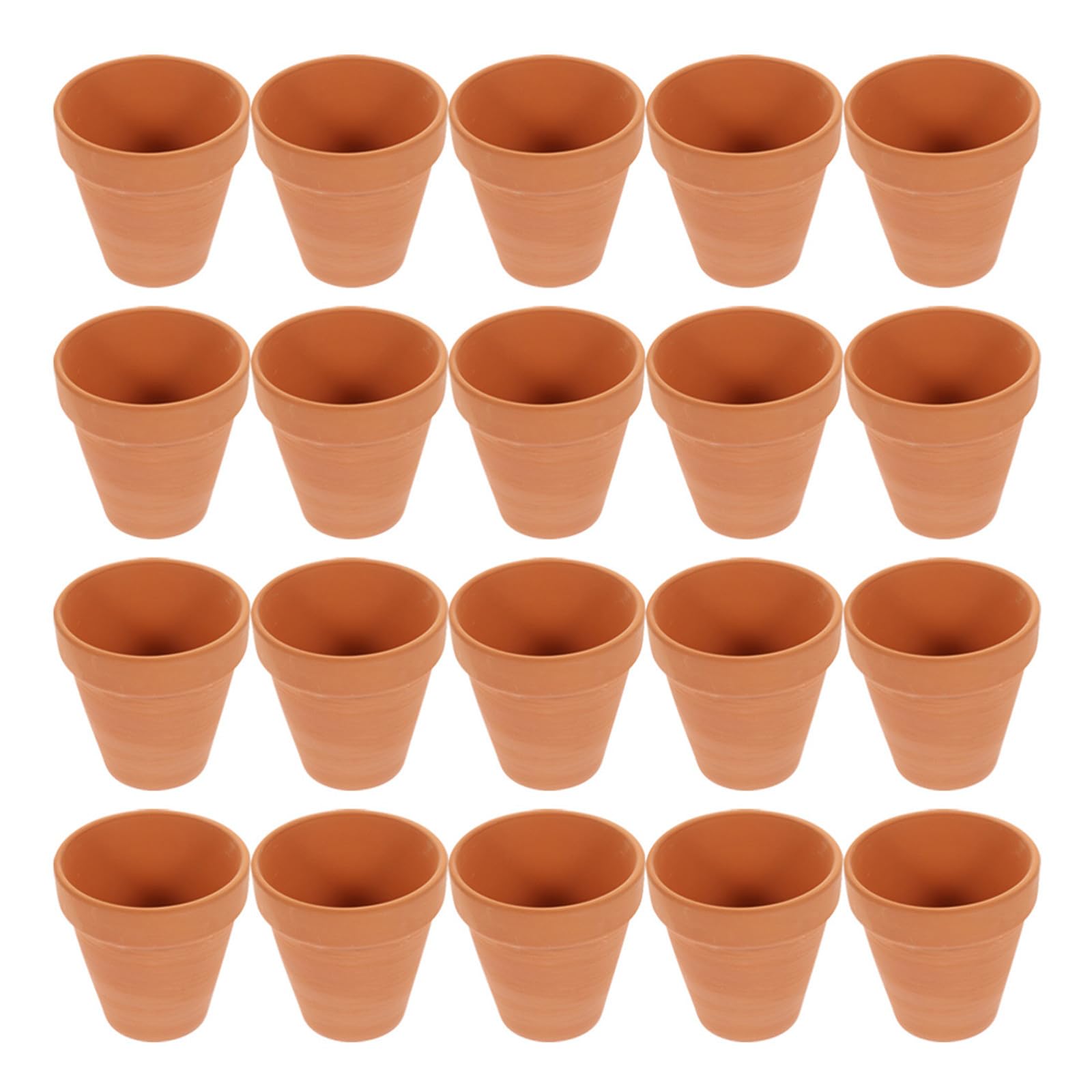 – YARNOW Lot de 20 Pots en Terre Cuite Mini avec Trous de Drainage - pour Succulentes, Cactus Plantes Vertes, Jardinage Intérieur/Extérieur, Décoration Maison