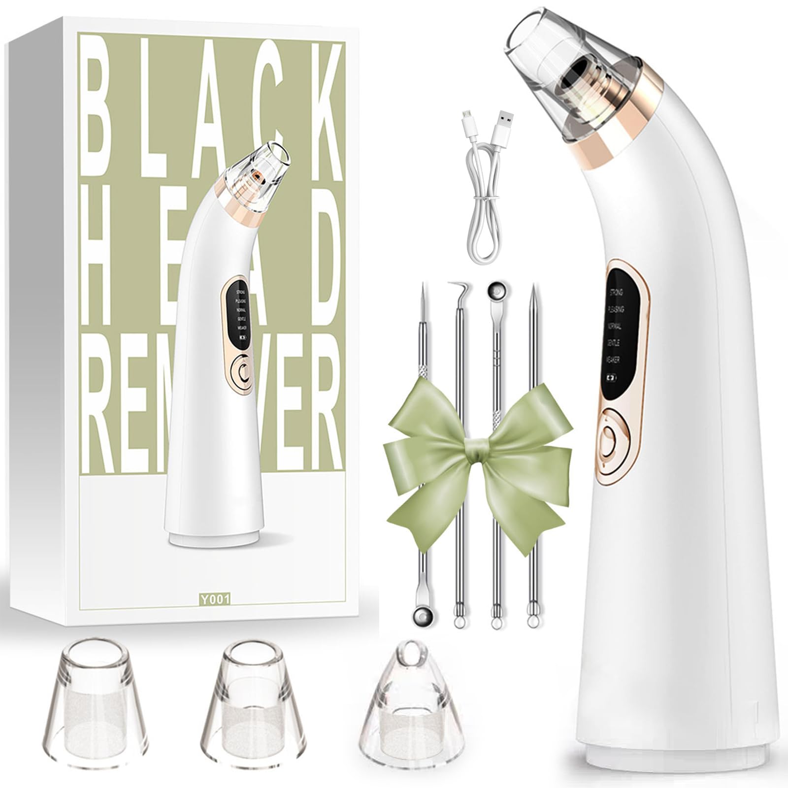 Blackhead Remover Vacuum - Black Head Extractions Tool with Camerafor, USB Interface Type Pore Vacuum, Men and Women Pore Cleaner