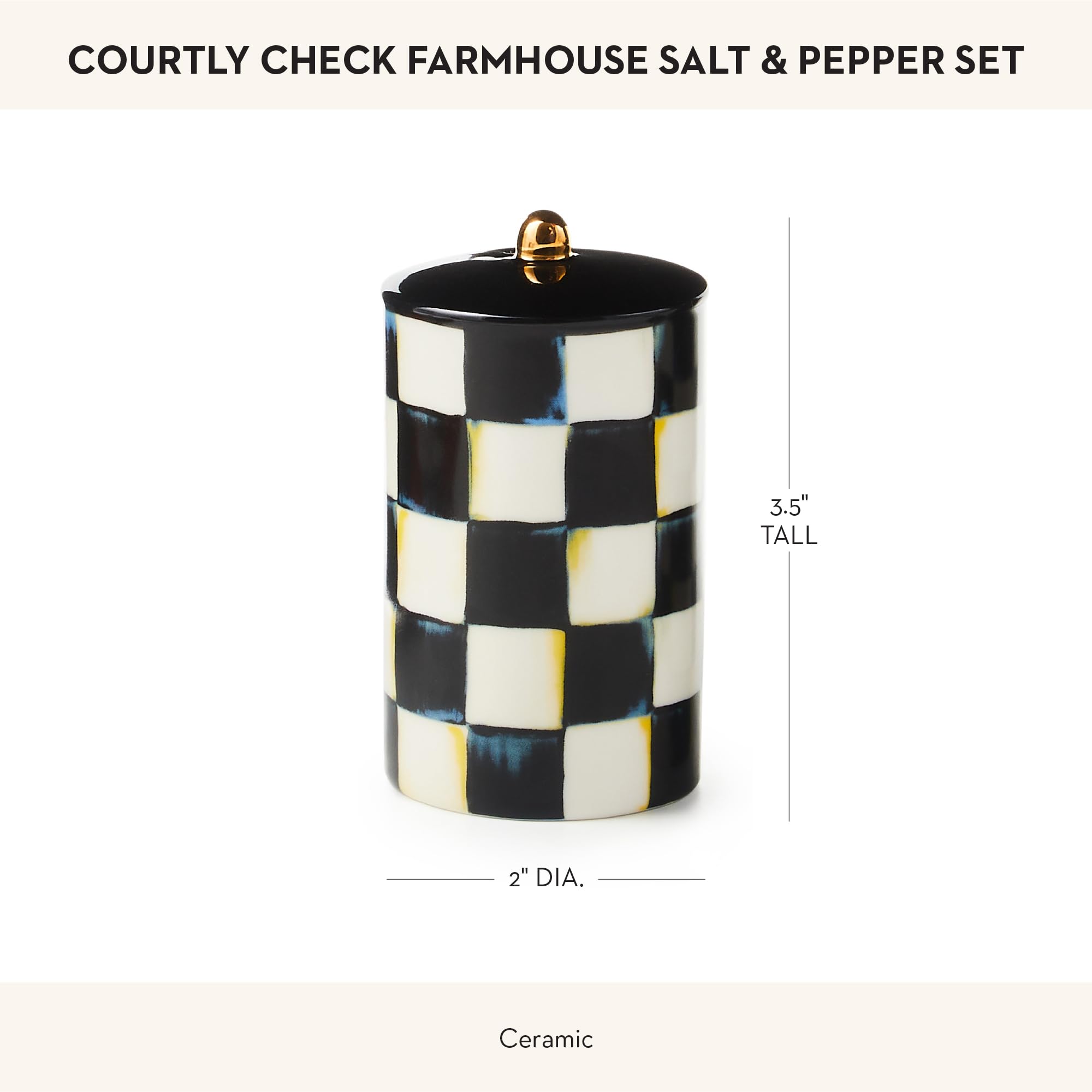 Amazon.com: MACKENZIE-CHILDS Farmhouse Salt and Pepper Shaker Set