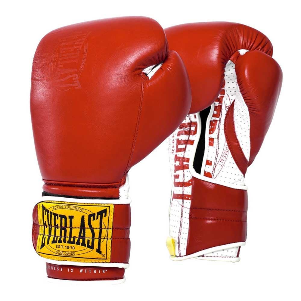 Everlast 1910 Guanti da sparring H&L, 14 oz, Rossi
