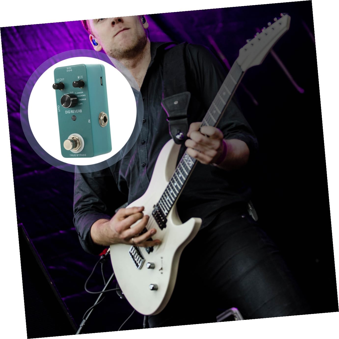 Guitar Effects Processor for Recording High- Audio Processing with Noise Reduction and Durable Design for Musicians and Audio Enthusiasts