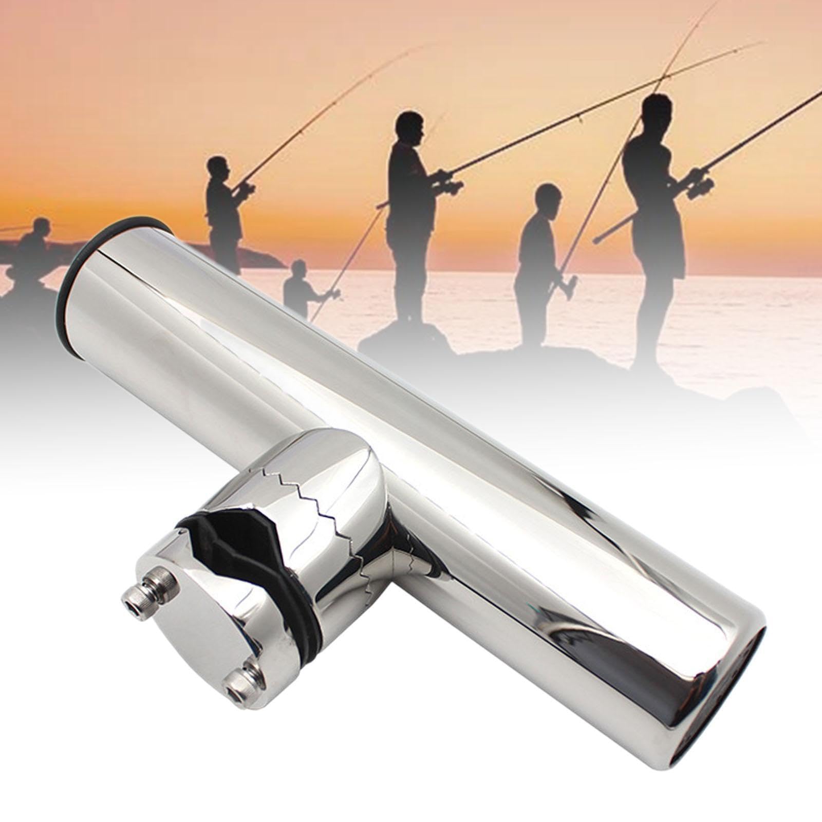 Supporto per Canna da Pesca per Barca, Supporto per Canna da Pesca Regolabile, Montato su rotaia, in Acciaio per Inox, Facile da Montare, per da con Morsetto, per da per