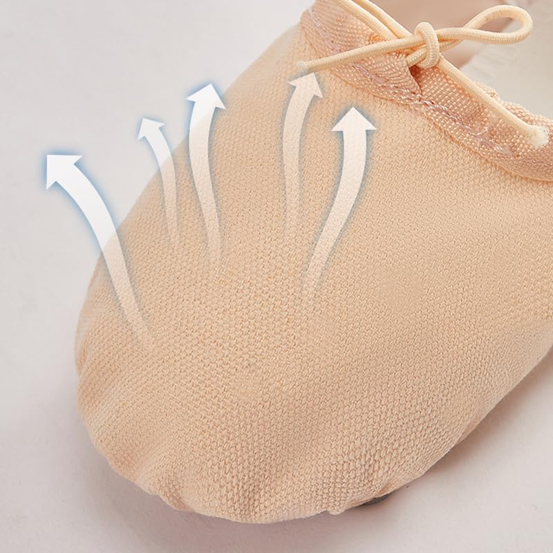 Stretch Canvas Ballet Shoes Split Sole Flat Dance Practice Shoes4