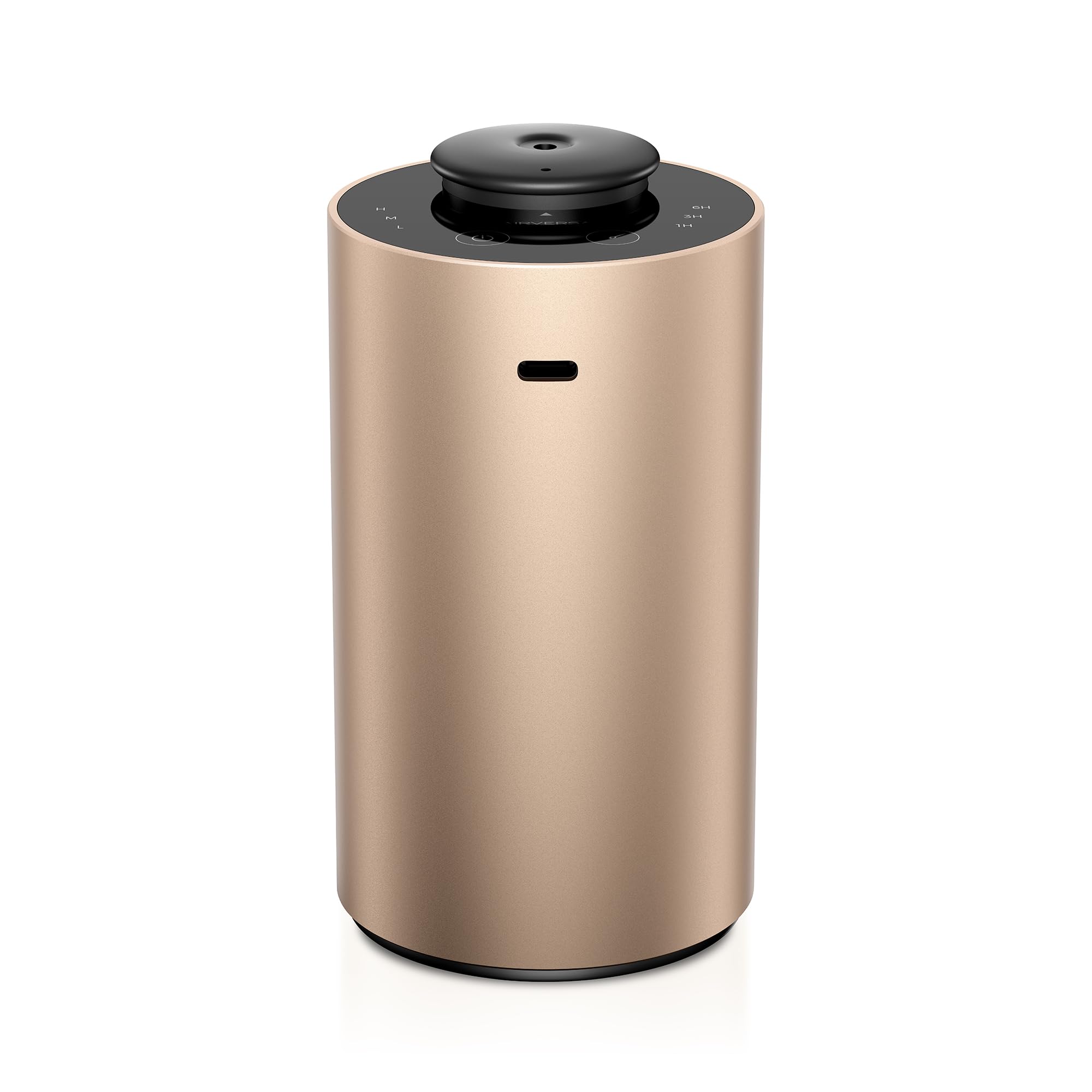 Waterless Essential Oil Diffuser for Home Aromatherapy Scent Diffusers with 3 Countdown Timer Settings or Timer-Off, 3 Mist Levels for Car Room Studio Office, ANX Premium Metal Desert Titanium