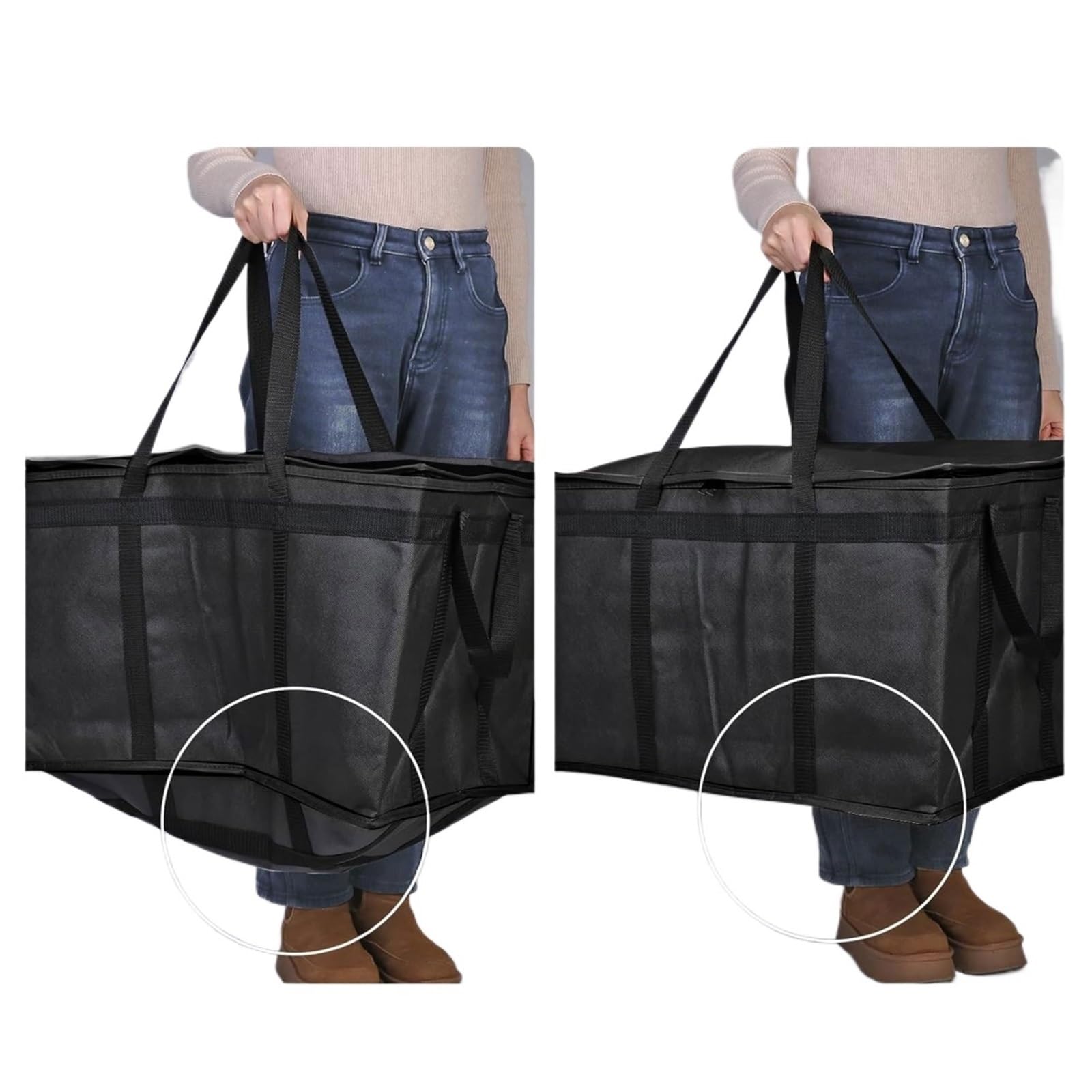 Bolsa térmica Reutilizable de Gran Capacidad con Fondo rígido extraíble