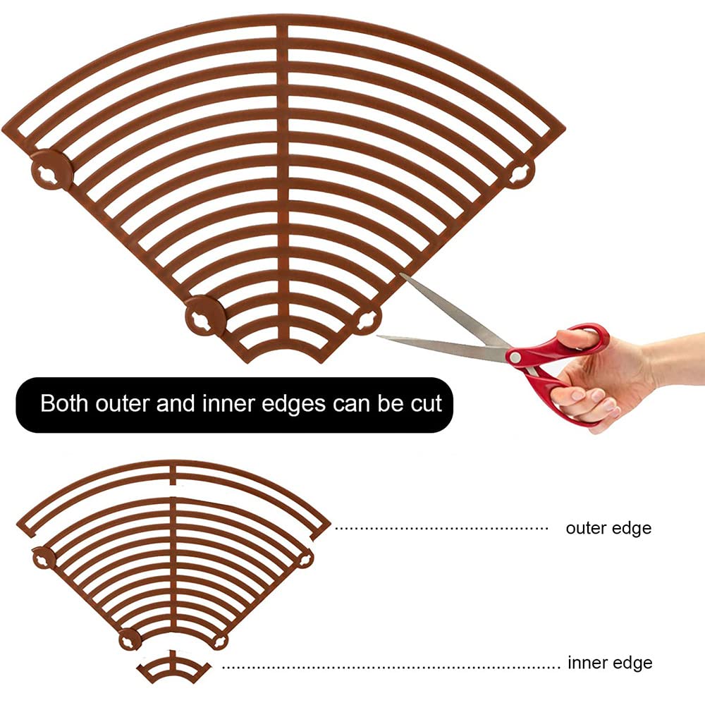Lot de 2 Protection pour Pot de Fleurs, Pot de Fleurs en Grille pour Pot de Fleurs, Pot De Fleurs Grille, pour Bébé pour Protéger Les Enfants Et Animaux Domestiqu (Noir, Marron), M