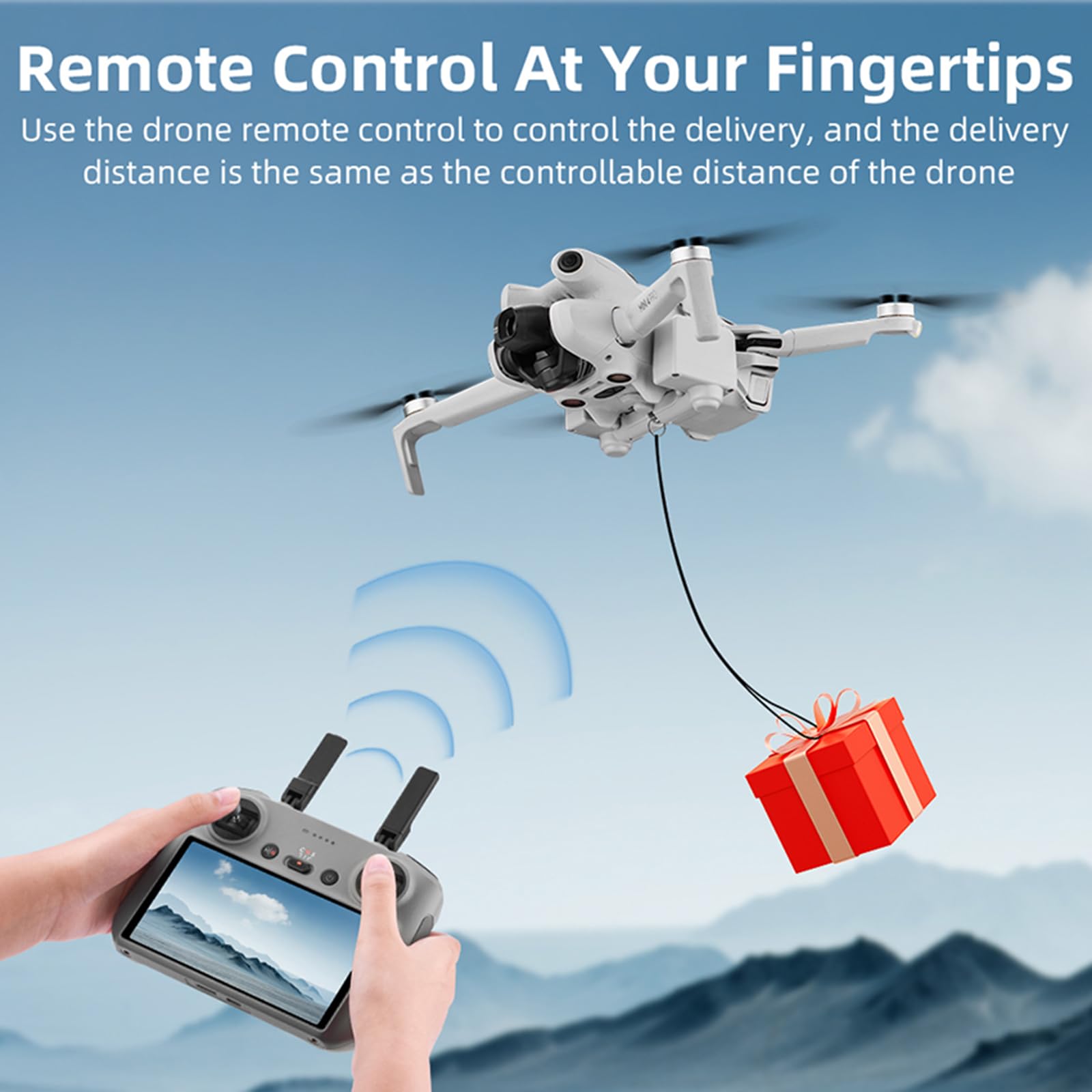 Sistema Airdrop LICHIFIT Para DJI Mini 4 Pro – Lanzador De 100g Con Batería De 300mAh, Control Por LED Y Carga USB-C