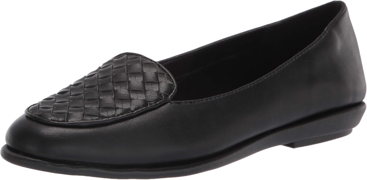 Aerosoles Women's Brielle Loafer Flat, Black, 9