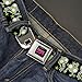 Invader Zim Belt, Seatbelt Buckle Belt, Invader Zim GIR Poses and Stars Black Green, 34 to 52 Inches