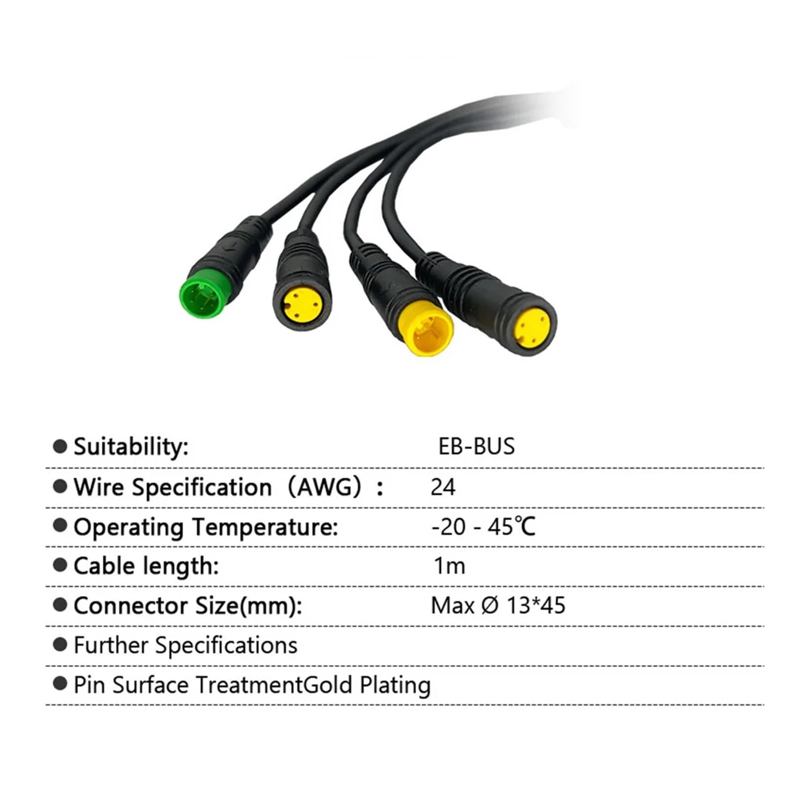 1 pc Câblage de Ligne 1T4 for vélo électrique Faisceau de Distribution de câbles étanche Pedelec BBS0102 Compatible avec la pièce de Rechange Bafang BBS/BBSHD Mid-Drive