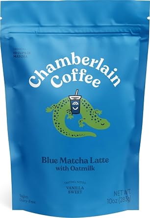 Chamberlain Coffee, Matcha Latte Blue, 10 Ounce