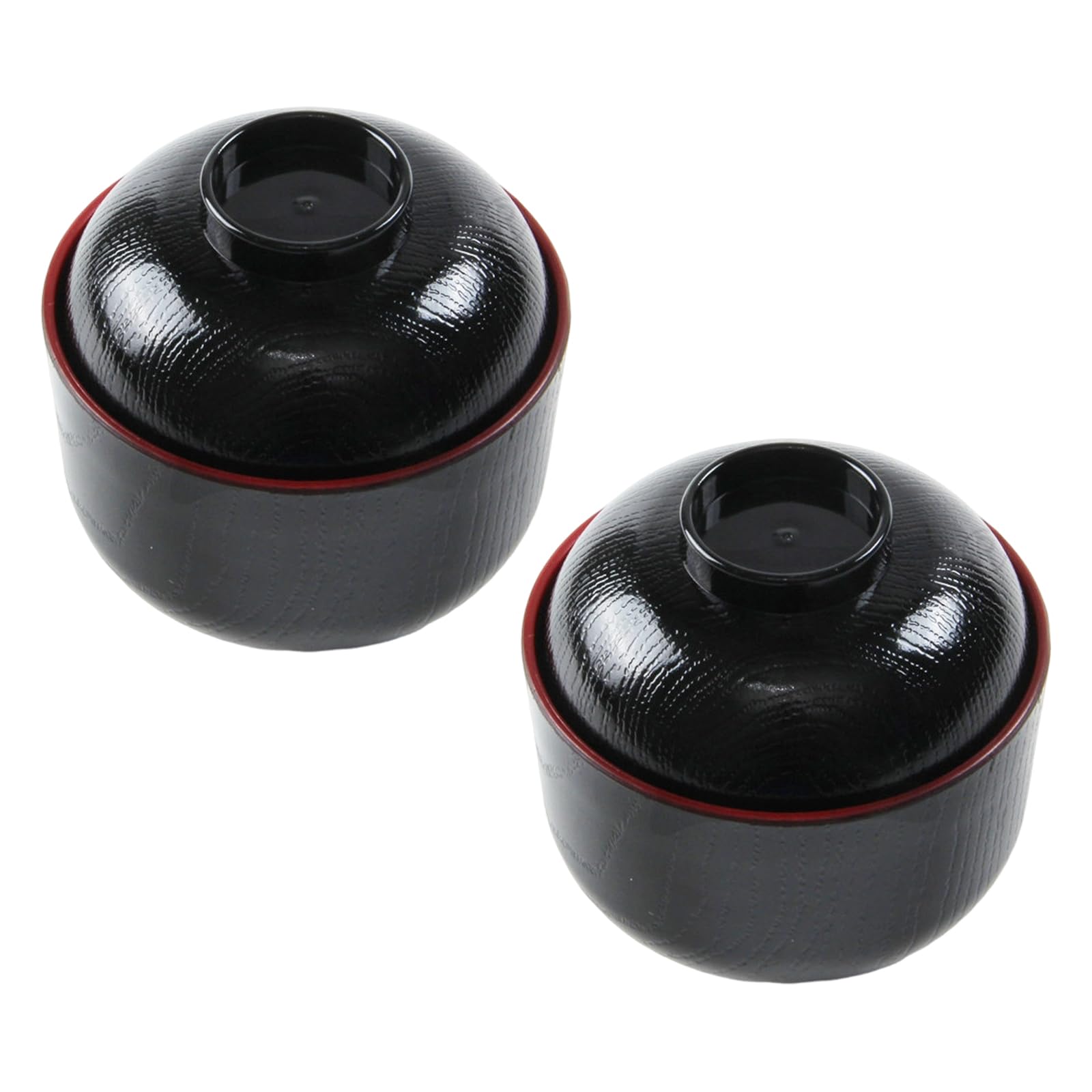 LUCKGONI Japanese Styles ABS Lidded Soup Bowl Feature Elegant Design Sturdy Materials for Family Use and Outdoor Activity
