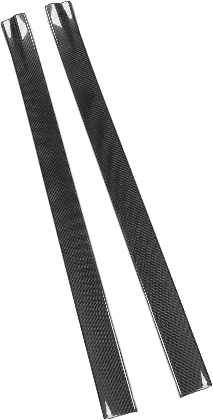 Generic Car Door Sill Pedal, Universal Dry Carbon Fiber Colorfast Exquisite Texture Tough Door Sill Plate Protectors for Vehicle (Glossy)