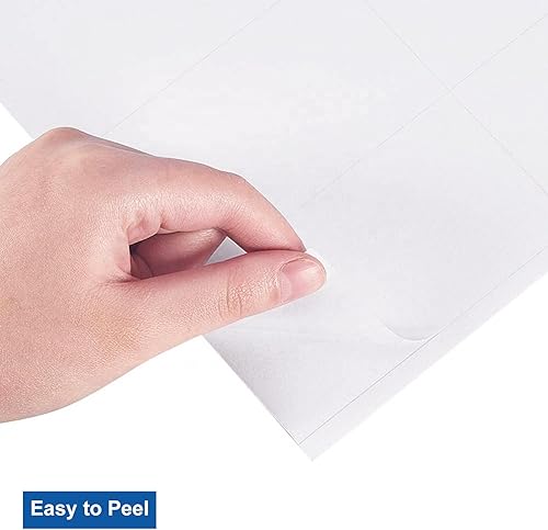 Miniatura 8 de PAPRMA Papel adhesivo de hoja completa de 8.5 x 11 pulgadas, etiqueta imprimible en línea, papel de etiqueta adhesiva para impresora láser y de