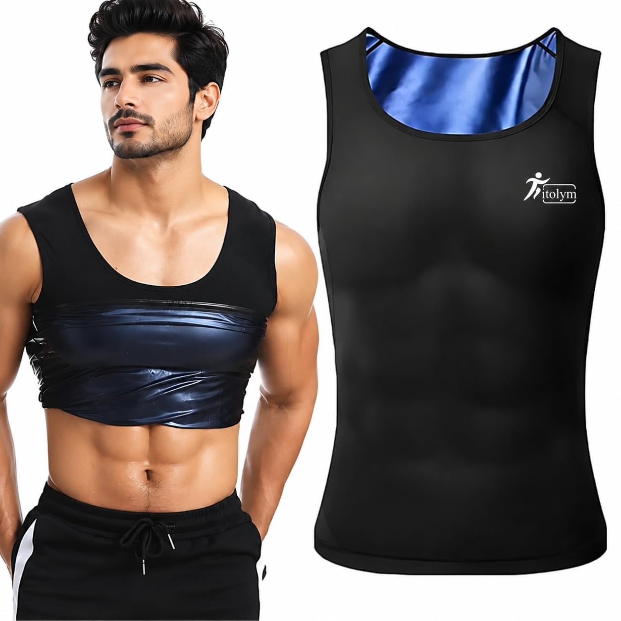 Polymer Sweat Shaper Sauna Vest for Men & Women | Slimming Workout Vest for Exercise, Gym & Fitness | Sweat Enhancing Tank Top for Training & Daily Workouts-picture-55