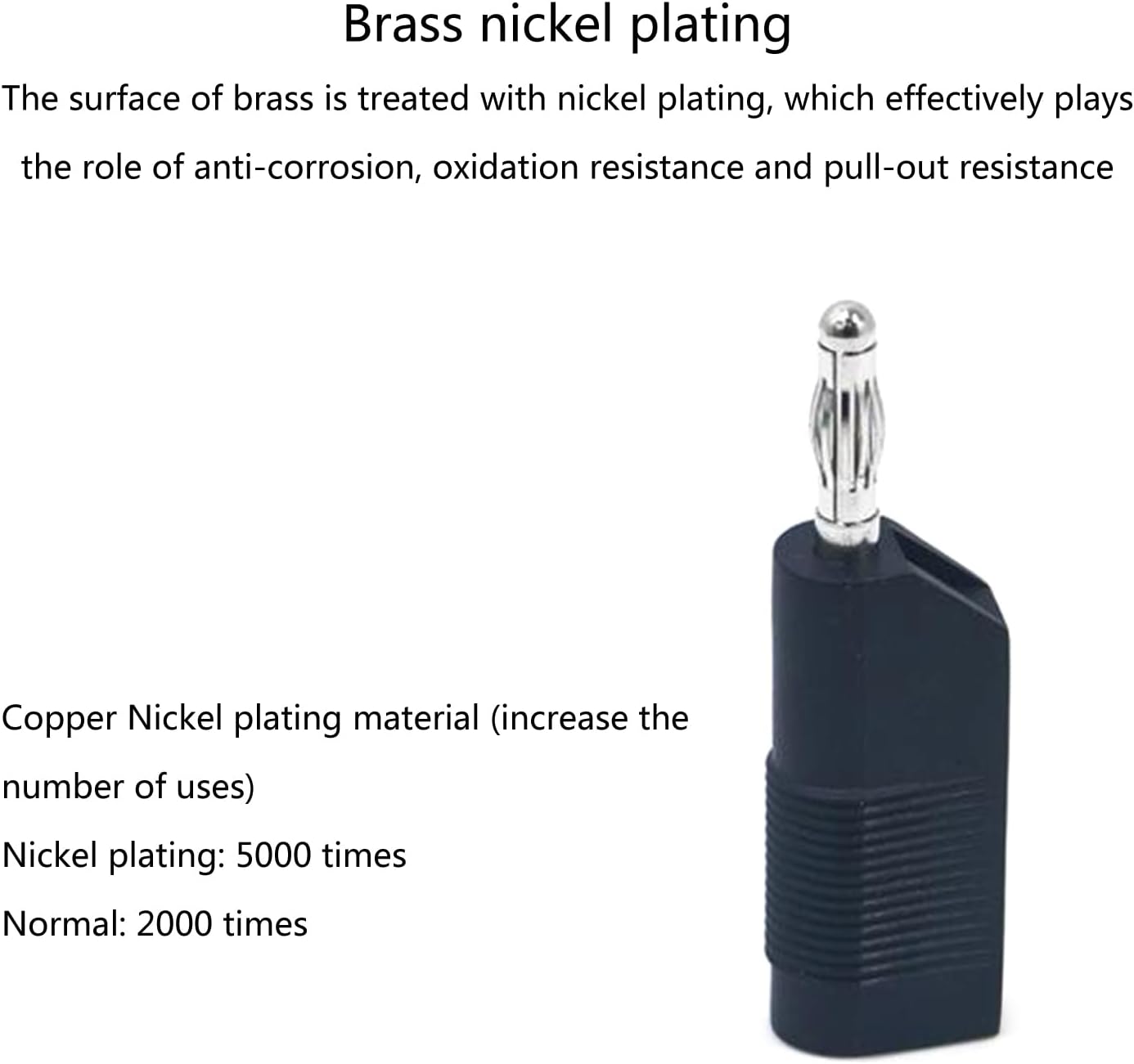 니켈 도금 구리로 제작된 바나나 플러그, 고탄성 납땜 불필요 DIY 애호가 및 엔지니어를 위한 쉬운 설치-Freehip.co.kr