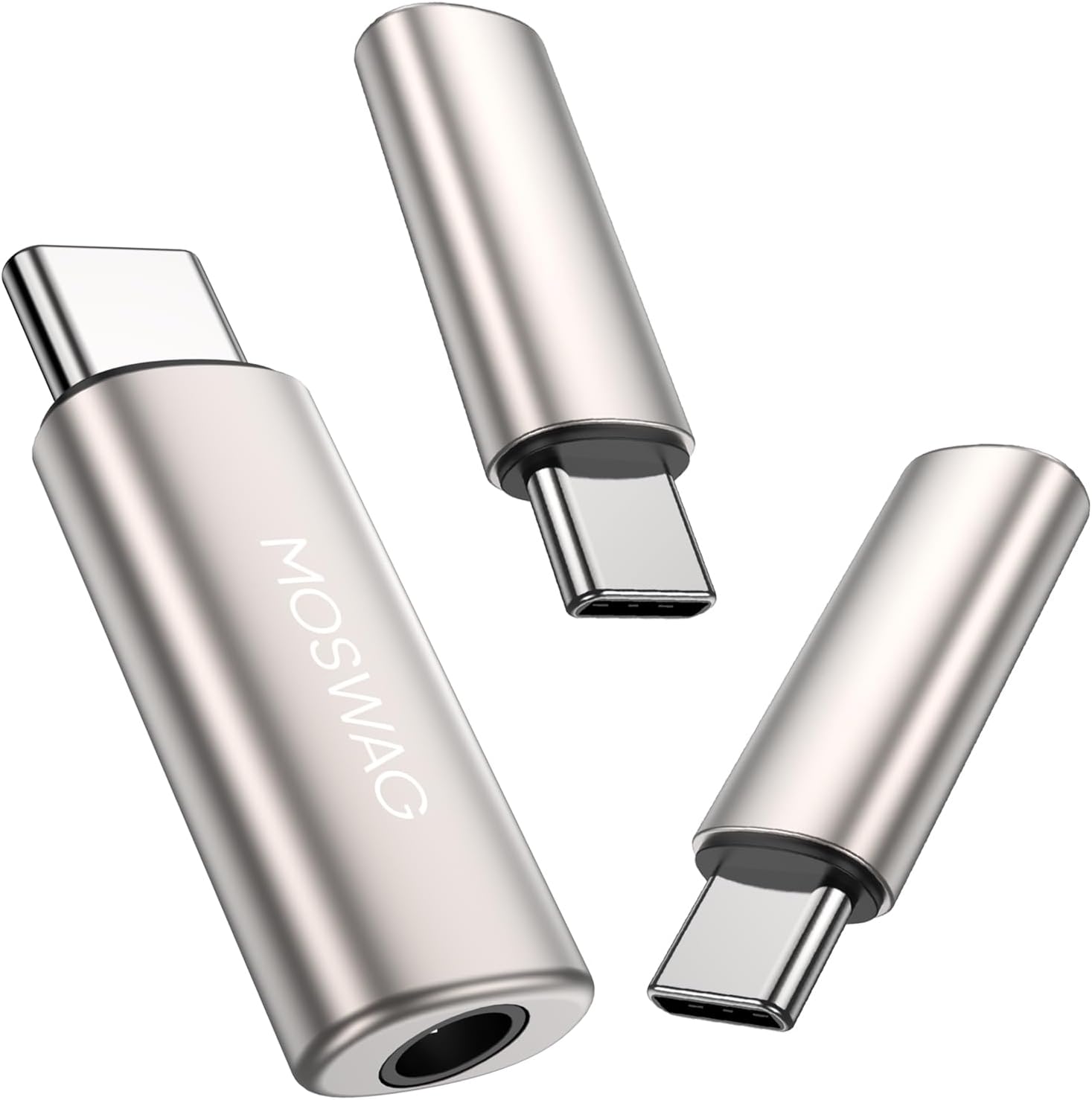 USB C to 3.5mm Audio Adapter, Built-in DAC Chip Hi-Fi Lossless Audio, Zinc Alloy Aux Dongle, Plug&Play for S25/S24/S23 Ultra, Pixel 8/7, iPad Pro/Mini6, 15 Series & All Type-C Devices
