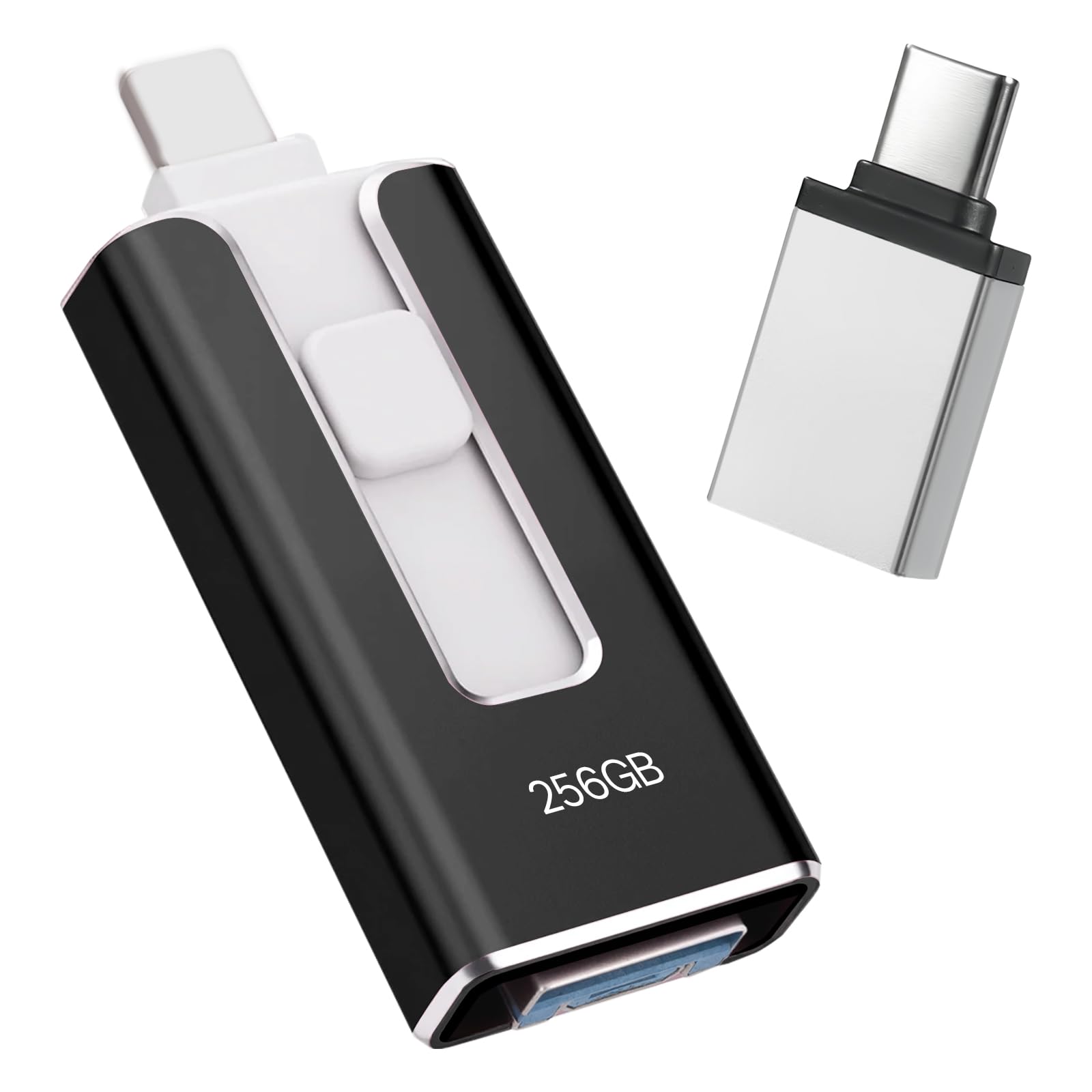 chiavetta usb 256 gb multipla per iphone ipad android pc nero