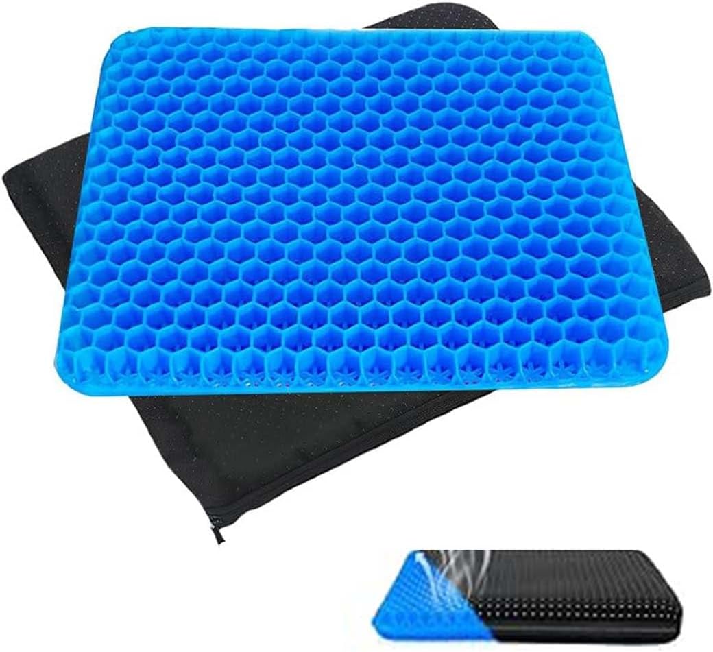 Grande cuscino del sedile in gel per sedute lunghe con rivestimento antiscivolo Sollievo dalla pressione Design morbido e traspirante per sedia a rotelle da ufficio per sedia da ufficio