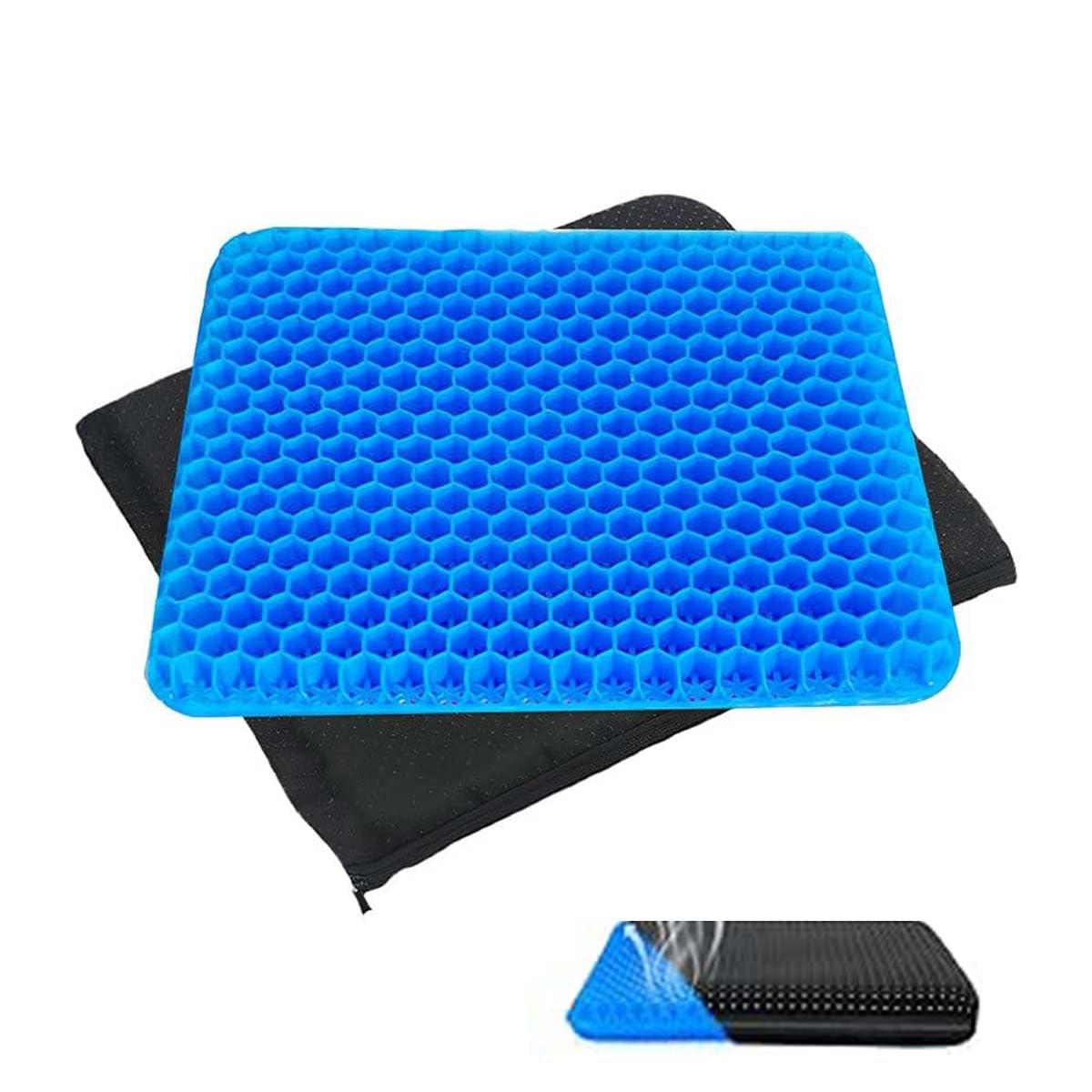 Gel Seat Cushion for Kids, Soft & Breathable Child Seat Pad with 1Non-Slip Covers (30cm x 25cm), Comfort Gel Cushion for Long Sitting,Car Seat,Desk Chair,Office Chair,Wheelchair