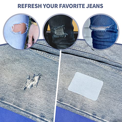 Image of KING MOUNTAIN Iron-on Repair Patch,3 inchx60 inch100% Cotton Denim Iron-on Repair Patch, Jeans and Clothing Repair and Decoration Kit (Black)