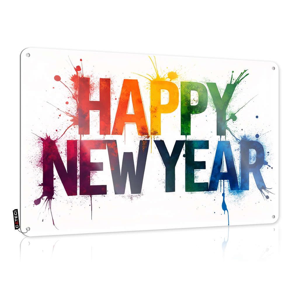 Bro Cave Sign Happy New Year! Tin Sign Bar Signs For Home Decor Beer Decor(30X40CM)