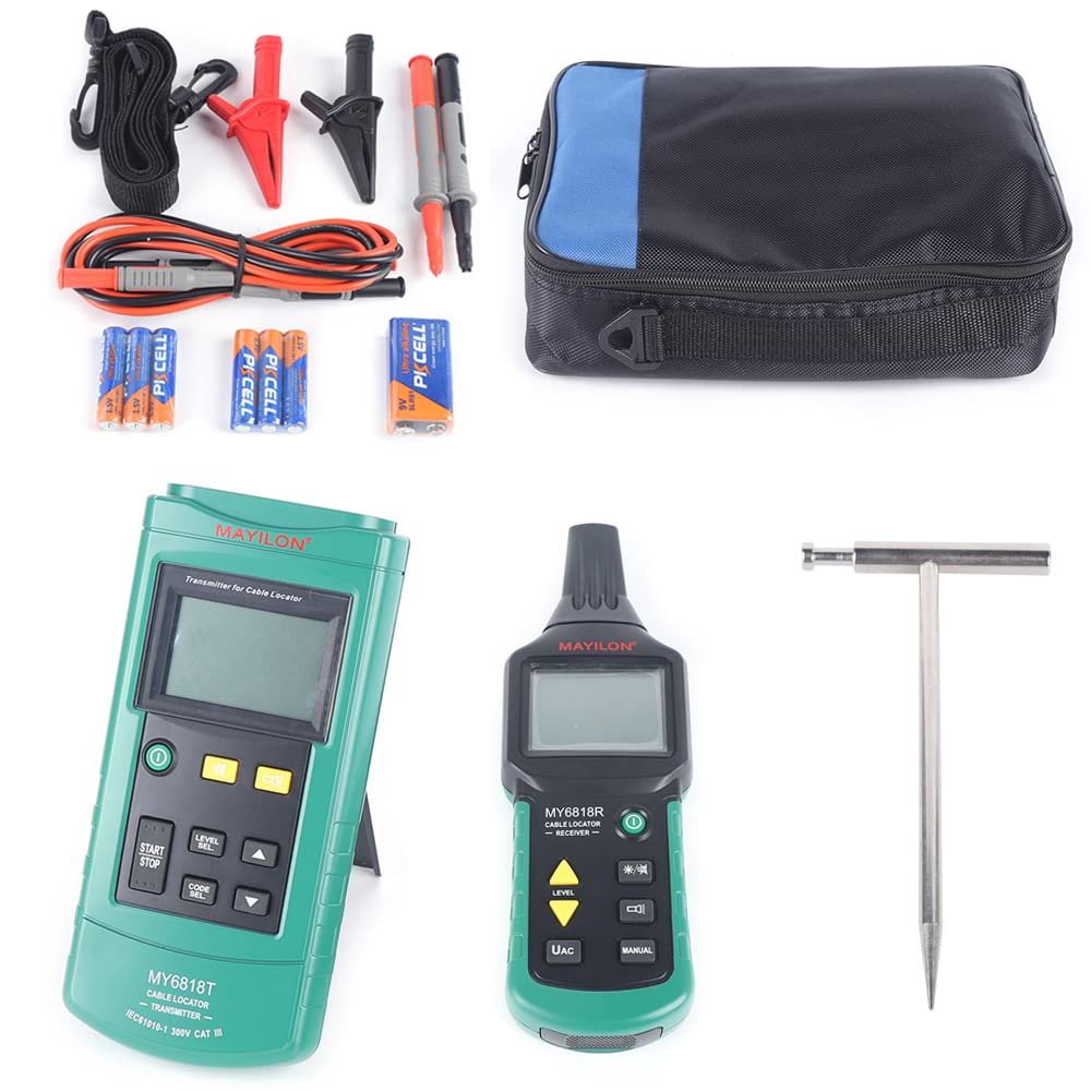 Probador de cables de red, portátil profesional de alambre y cable, buscador de cables, dispositivo de búsqueda de rotura de cables, detector de localizador de tubos de metal, búsqueda de profundidad