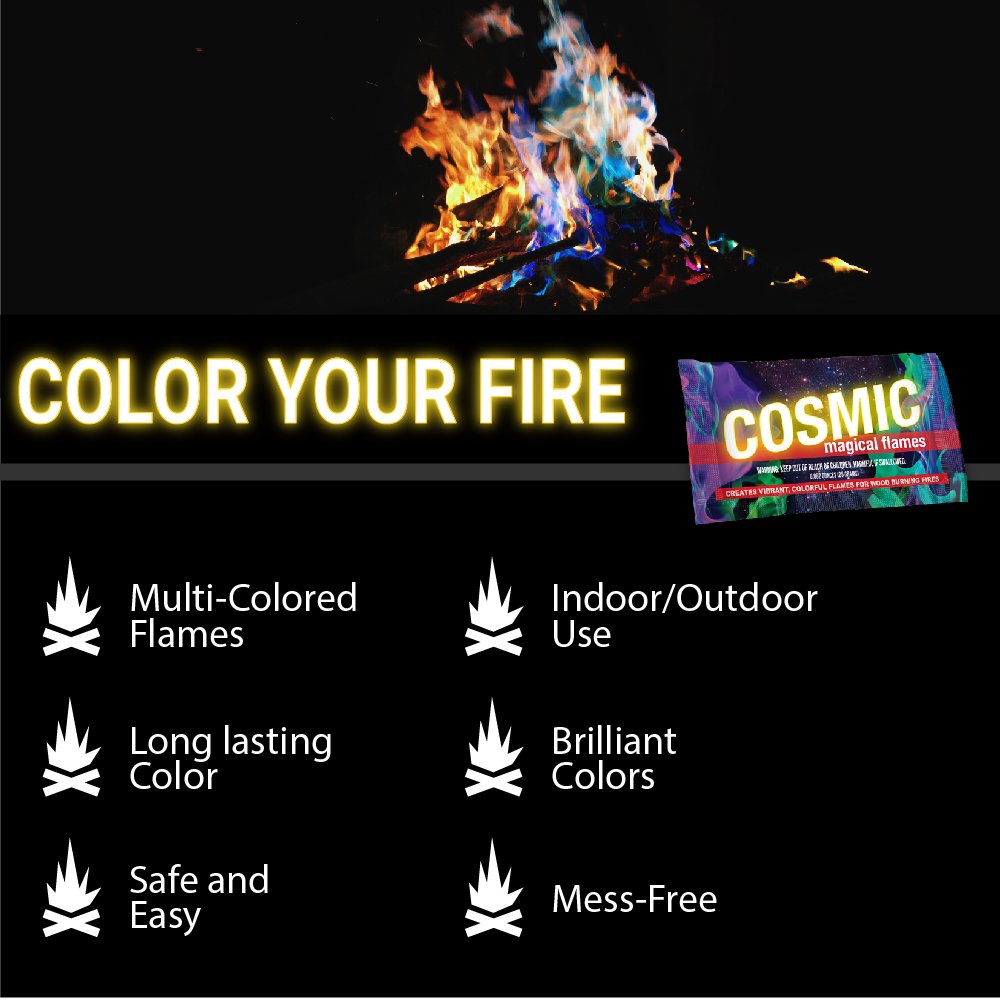 Buy Magical Flames Cosmic Fire Color Packets Pack of 12 Colorful Fire