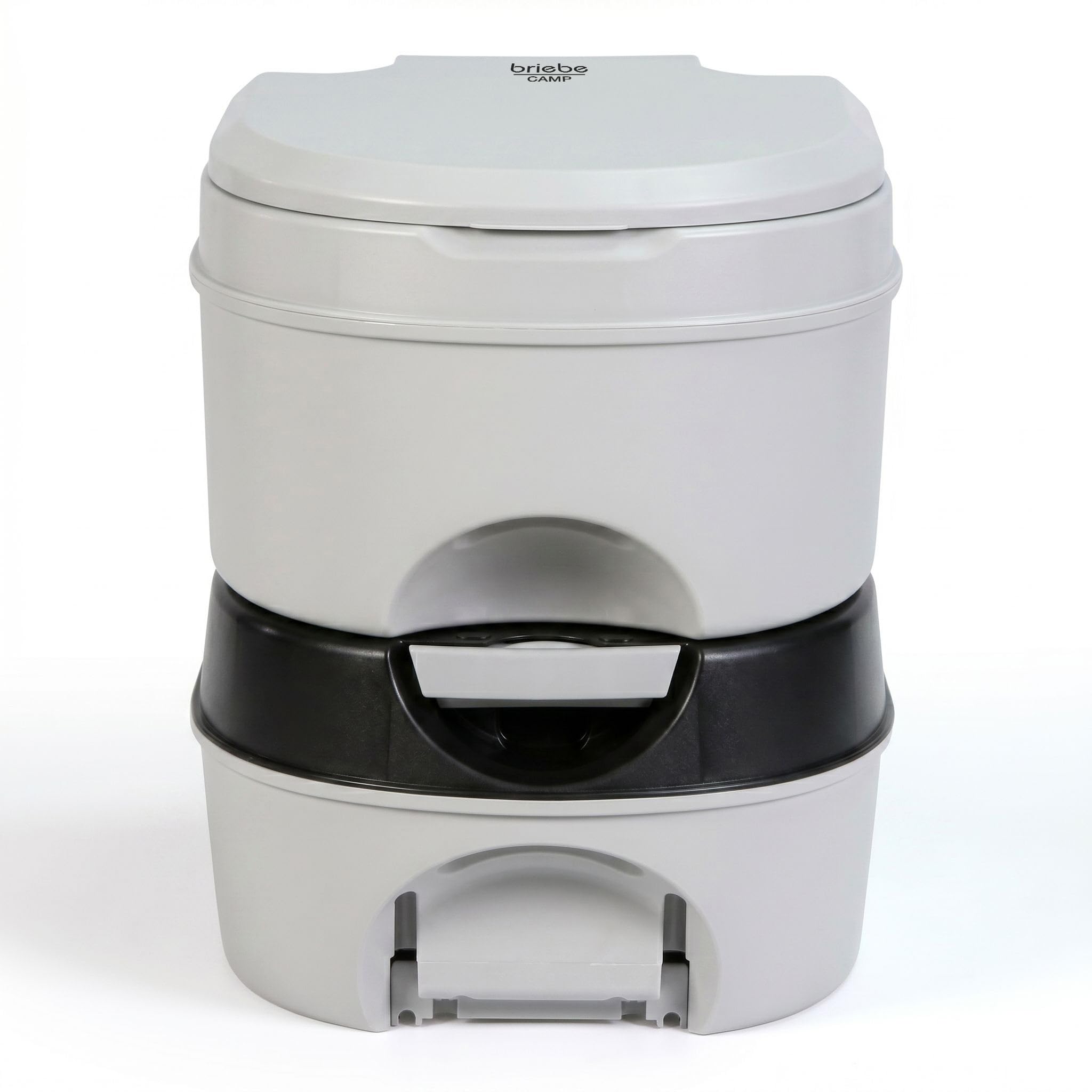 briebe Camp WC Inodoro Portátil Químico con Ruedas Adultos Potty 24L Camping, Camper, Auto Caravana, Water con Cisterna Descarga Agua 20L, Válvula Drenaje sin Fugas, Fácil Limpiar y Vaciar WC1196G