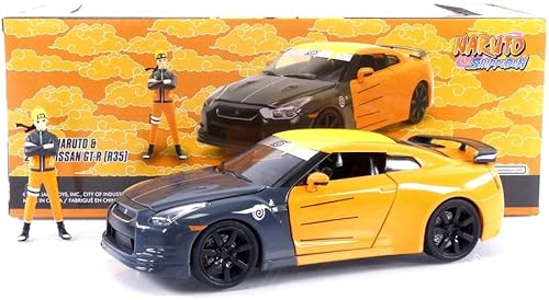 Miniatura 7 de Jada Naruto 1:24 2009 Nissan GT-R (R35) - Coche fundido a presión y figura de Naruto de 2.75 pulgadas, juguetes para niños y adultos