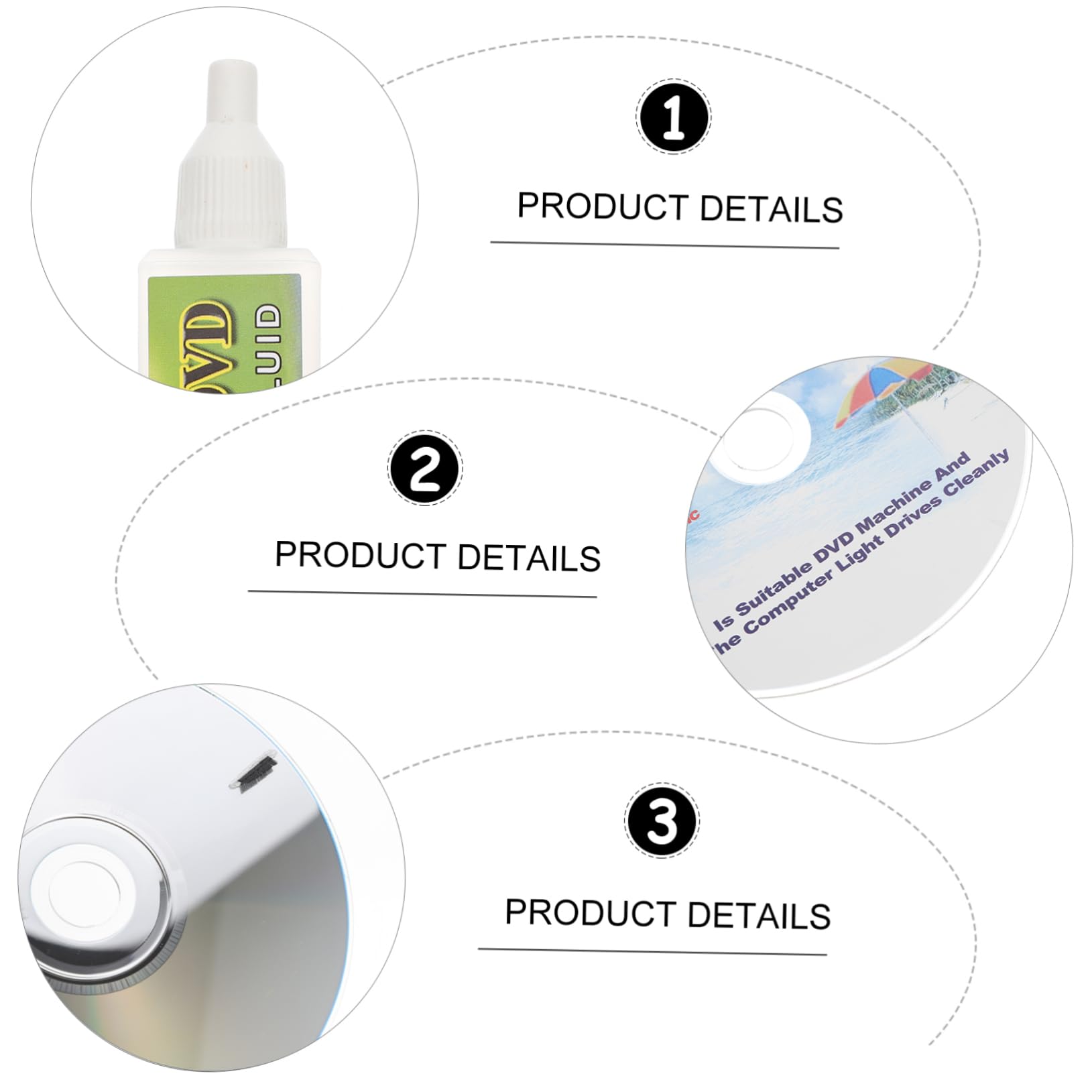 Angoily 2pcs Cd Player Cleaning Brush Disc Kit Cd Cleaner for Cleaner Optical Disc Accessories Dust Brush for