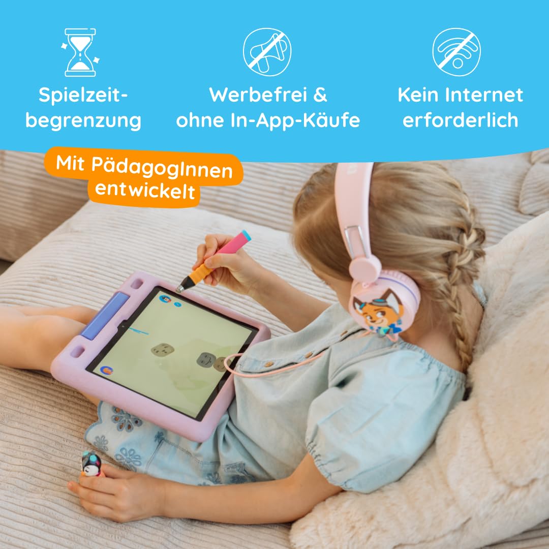 Edurino Figura Ollie Atención y concentración a partir de 4 años, incluye aplicación | Juego educativo innovador y digital | Mantener la atención | Escuchar y observar | Concentración y entrenamiento